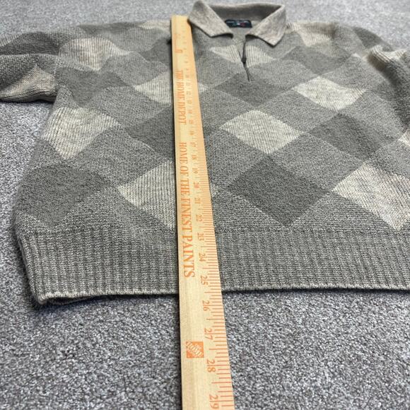 The Italian sweater co. Mens quarter zip pullover sz large knit wool blend Italy - Picture 4 of 12